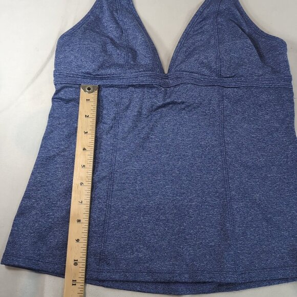 Athleta Purple Halter Tank Top Women's M Medium Built in Bra Heather Sleeveless - Picture 6 of 11
